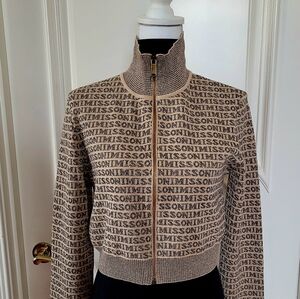 Missoni Beige Logo Print Blazer